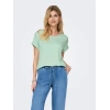 Only 15106662 Genis Yaka Kol Katlamali Kadın Body - Neon Yesil