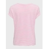 Only 15106662 Genis Yaka Kol Katlamali Kadin Body - Pembe Cizgili