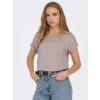 Only 15106662 Genis Yaka Kol Katlamali Kadın Body - Toprak