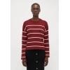 Only 15350243 Cizgili Kadin Sweat - Bordo Cizgili