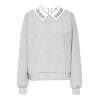 Only 15356097 Yaka Tas Isli Kadin Sweat - Gri