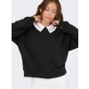 Only 15356097 Yaka Tas Isli Kadin Sweat - Siyah