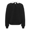 Only 15356097 Yaka Tas Isli Kadin Sweat - Siyah