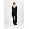 Only 15361325 Genis Yaka Leopar Desenli Kadin Body - Siyah