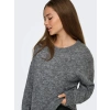 Only 15361348 0 Yaka Kadin Triko - Gri