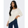 Only 15367602 Uzun Kol Kadin Body - Krem