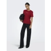 Only 15368653 0 Yaka Kadin Body - Bordo Beyaz