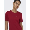 Only 15368653 0 Yaka Kadin Body - Bordo Beyaz
