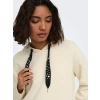 Only 15377809 Kapsonlu Kadin Sweat - Krem