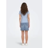 Only Jdy 15314449 0 Yaka Yatay Cizgili Kadın Body - Mavi