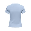 Only Jdy 15314449 0 Yaka Yatay Cizgili Kadın Body - Mavi