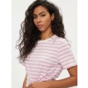Only Pieces 17140802 0 Yaka Kadin Body - Pembe Cizgili