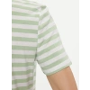 Only Pieces 17140802 0 Yaka Kadin Body - Yesil Cizgili
