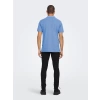 Only&sons 22021769 Yakali Erkek Tshirt - Mavi