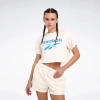 Reebok New Id Reg Crp Tee 0 Yaka Kadin Body - Bej