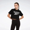 Reebok New Id Reg Crp Tee 0 Yaka Kadin Body - Siyah
