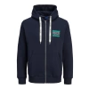 Jack&jones 12216054 Kapsonlu Fermuarli Erkek Sweat - Lacivert