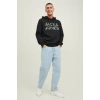 Jack&jones 12216242 Kapsonlu Erkek Sweat - Siyah