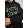 Jack&jones 12216242 Kapsonlu Erkek Sweat - Siyah