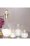 49 Parça 12 Kişilik Nish Gold Cam Su Bardak Takımı, Meşrubat Bardağı Seti