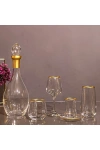 31 Parça 6 Kişilik Gold Cam Su Bardak Takımı, Meşrubat Bardağı Seti