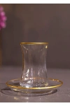31 Parça 6 Kişilik Gold Cam Su Bardak Takımı, Meşrubat Bardağı Seti