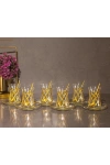 12 Parça 6 Kişilik El Dekor Kesme Gold Çay Seti Takımı