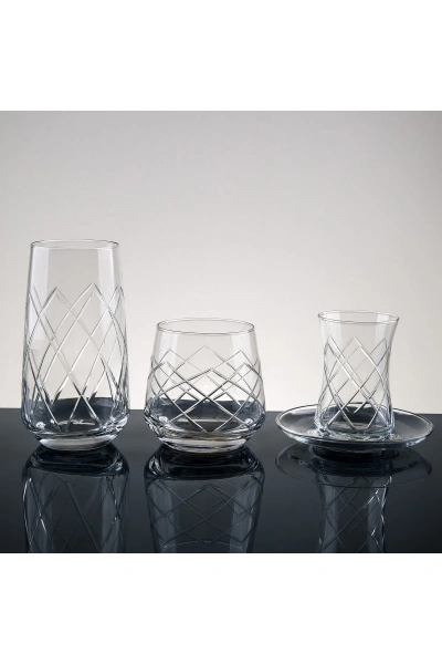 61 Parça 12 Kişilik El Dekor Kesme Cam Su Takımı