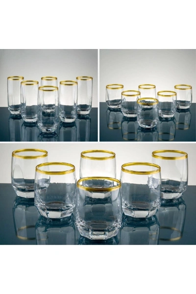 18 Parça 6 Kişilik Bardak Seti (soft Altın Yaldiz)
