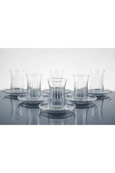 El Dekor Kesme Çay Seti Bulaşık Makinası 6 Kişilik 12 Parça