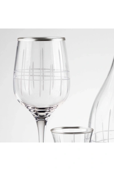 25 Parça 12 Kişilik Ekose Gümüş El Dekor Kesme Su Takımı