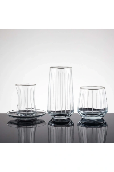 61 Parça 12 Kişilik Çubuk Gümüş El Dekor Kesme Su Takımı