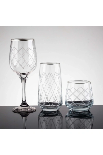 Kare Gümüş El Dekor Kesme Su Takımı 61 Parça 12 Kişilik