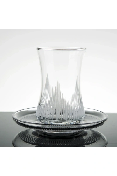 61 Parça 12 Kişilik Alev El Dekor Kesme Su Takımı