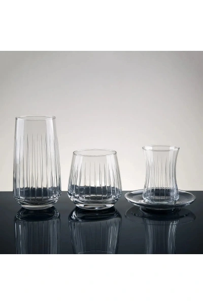 61 Parça 12 Kişilik Çubuk El Dekor Kesme Cam Su Takımı