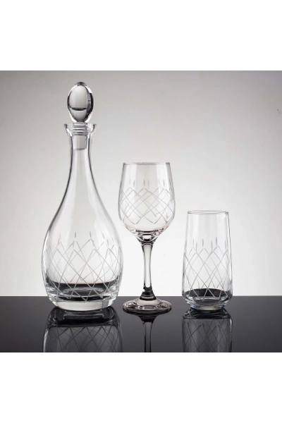 25 Parça 12 Kişilik Kareçubuk El Dekor Kesme Cam Su Takımı