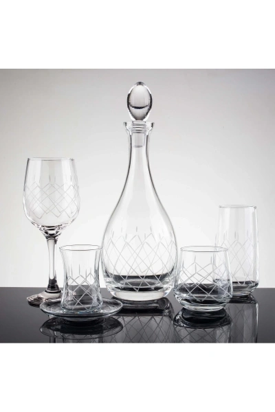 Kareçubuk El Dekor Kesme Cam Su Takımı 31 Parça 6 Kişilik