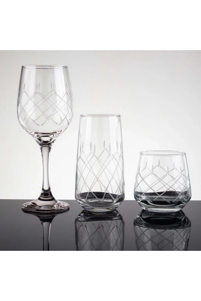 Kareçubuk El Dekor Kesme Cam Su Takımı 31 Parça 6 Kişilik