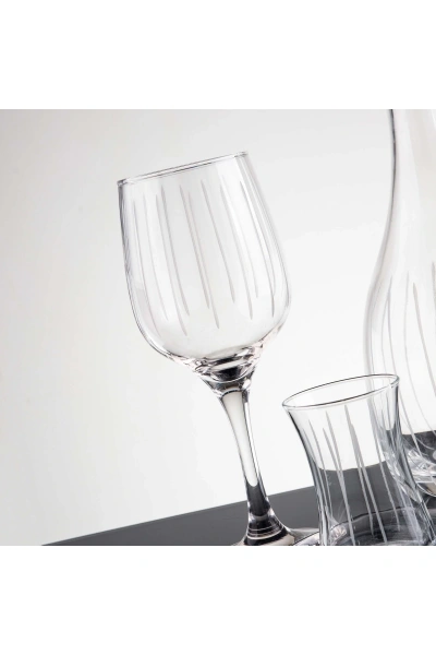 Çubuk El Dekor Kesme Cam Su Takımı 25 Parça 12 Kişilik