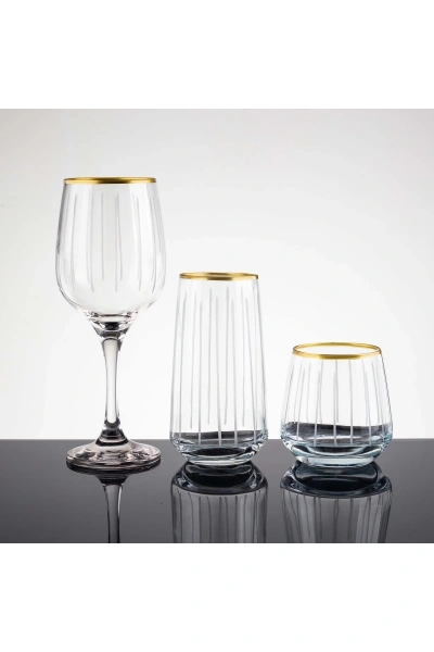 31 Parça 6 Kişilik Çubuk El Dekor Kesme Cam Su Takımı???????