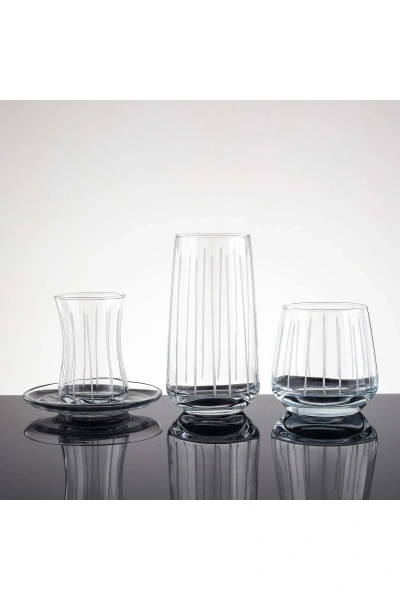 61 Parça 12 Kişilik Çubuk El Dekor Kesme Cam Su Takımı???????