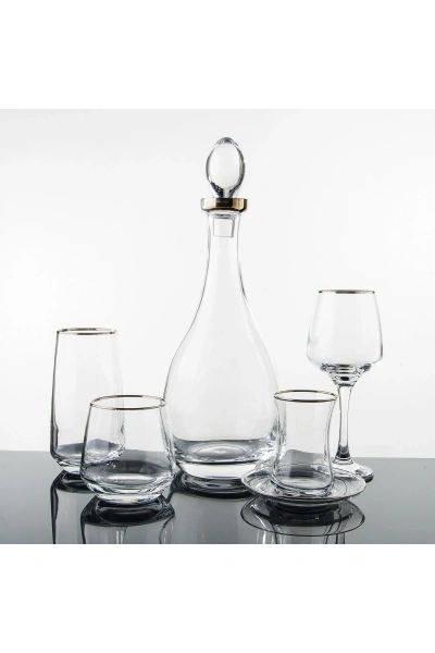 61 Parça 12 Kişilik Gümüş Cam Su Takımı Çeyiz Seti