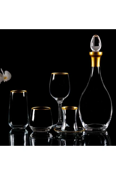 61 Parça 12 Kişilik Gold Yaldızlı Cam Su Takımı Çeyiz Seti