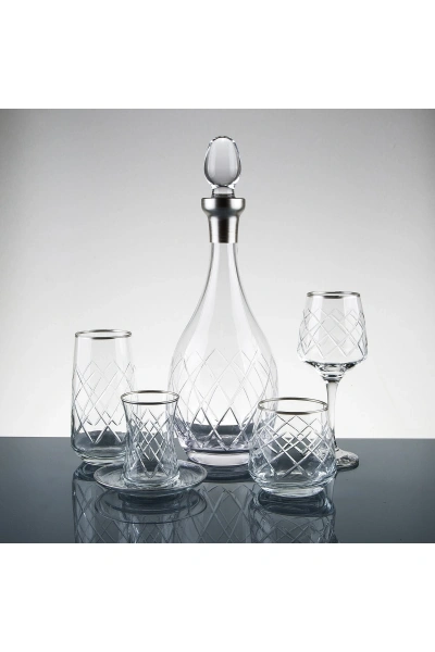 61 Parça 12 Kişilik Gümüş El Dekor Kesme Su Takımı