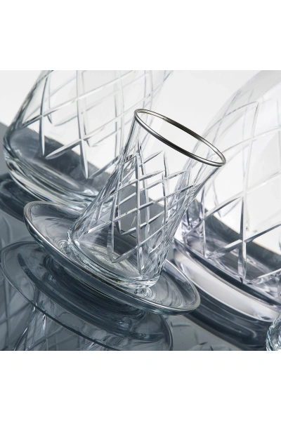 61 Parça 12 Kişilik Gümüş El Dekor Kesme Su Takımı