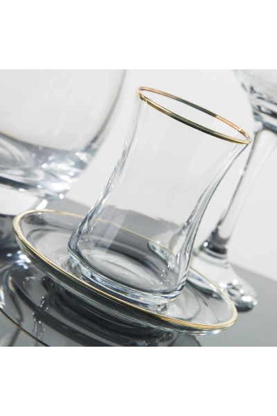 61 Parça 12 Kişilik Altın Yaldızlı Su Takımı