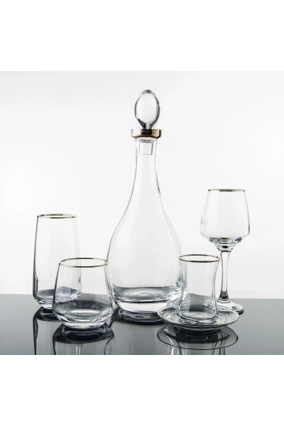 61 Parça 12 Kişilik Gümüş Yaldızlı Su Takımı