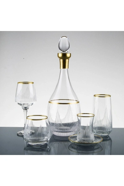 Gold El Dekor Kesme Su Takımı 61 Parça 12 Kişilik