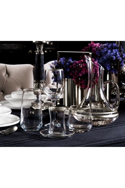 61 Parça 12 Kişilik Olimpos Gümüş Cam Su Takımı