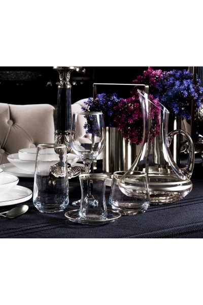 61 Parça 12 Kişilik Olimpos Gümüş Cam Su Takımı